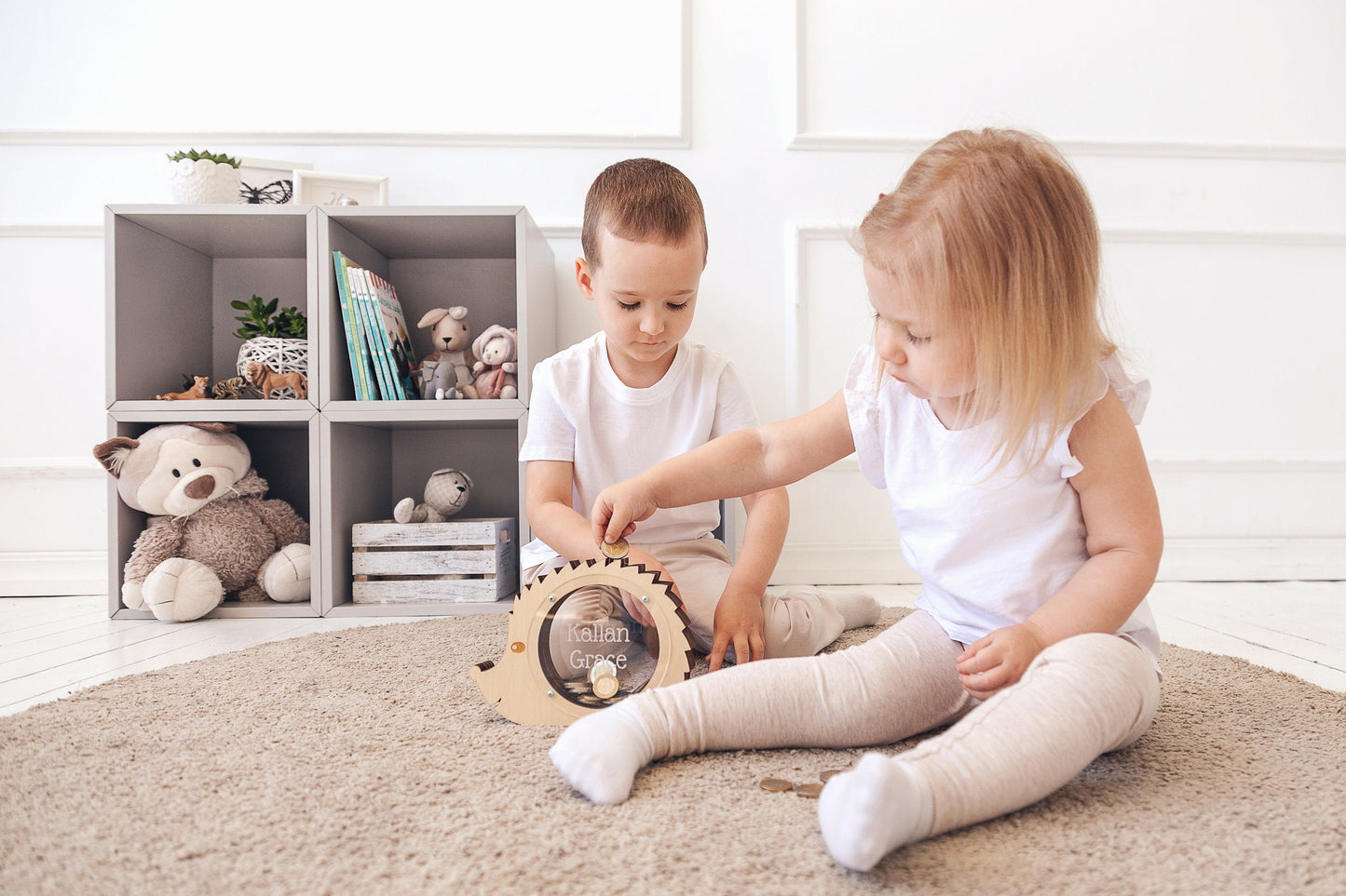 Wooden piggy bank for kids, Hedgehog gifts, Piggy bank wood