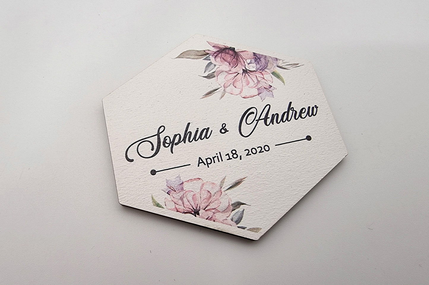 Personalized magnets, magnets for wedding guests, Floral thank you magnets