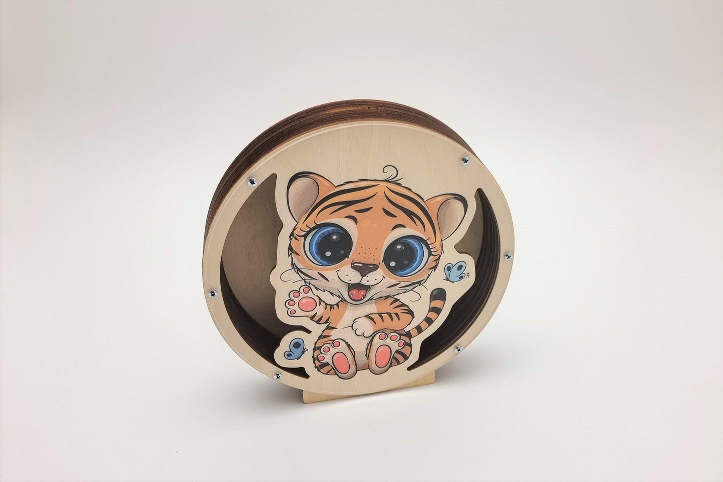 Tiger piggy bank, Wooden piggy bank, Personalized gift