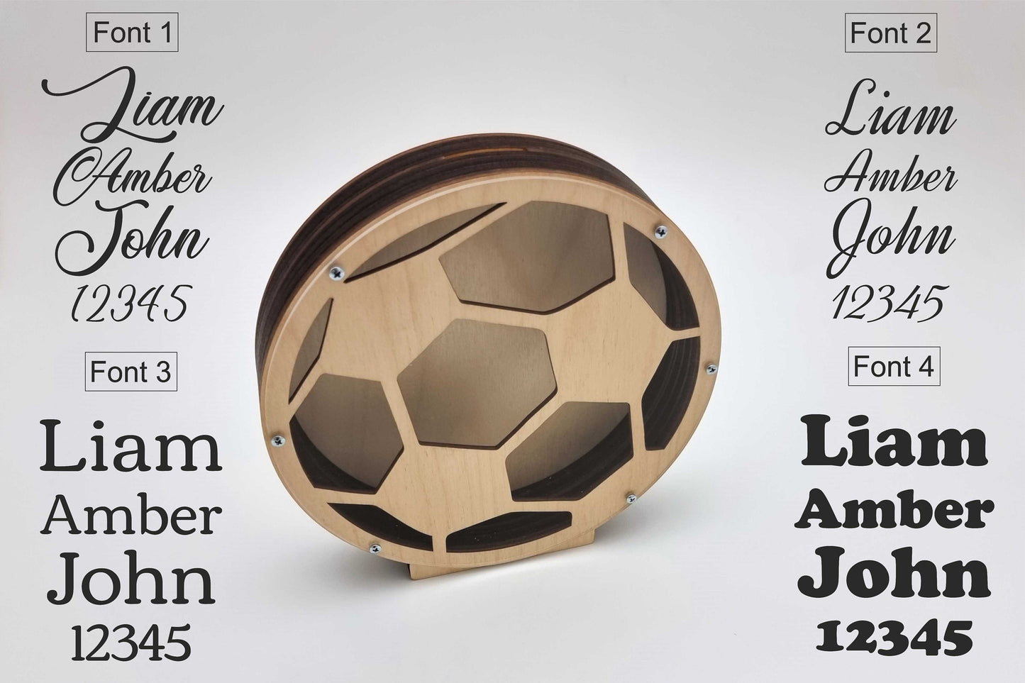 Wooden piggy bank, Piggy banks for boys, Personalized gift, Soccer coach gift