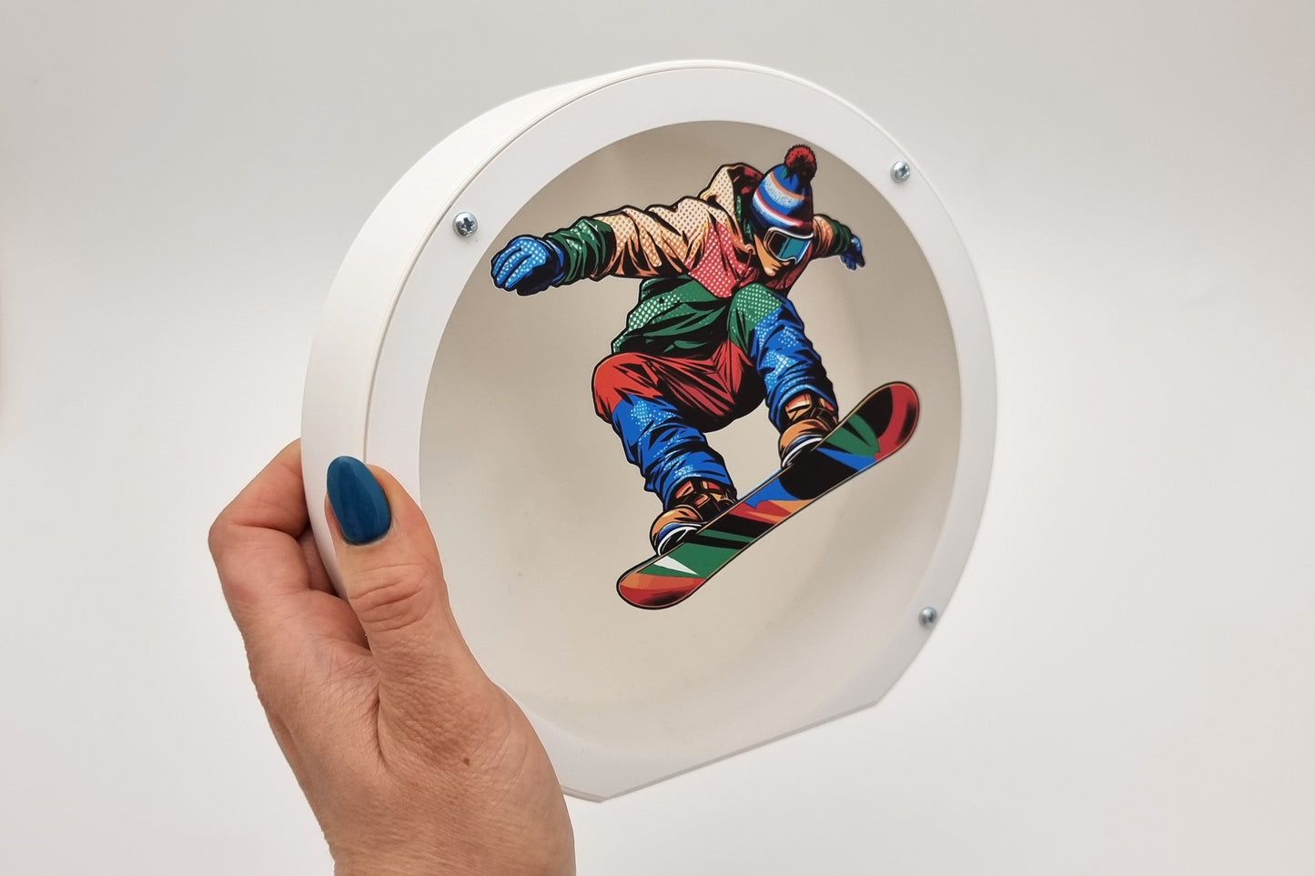 Personalized Snowboarder Gift - Winter Sports Piggy Bank - 3D Printed with PLA Plastic, Customizable gift for snowboarder