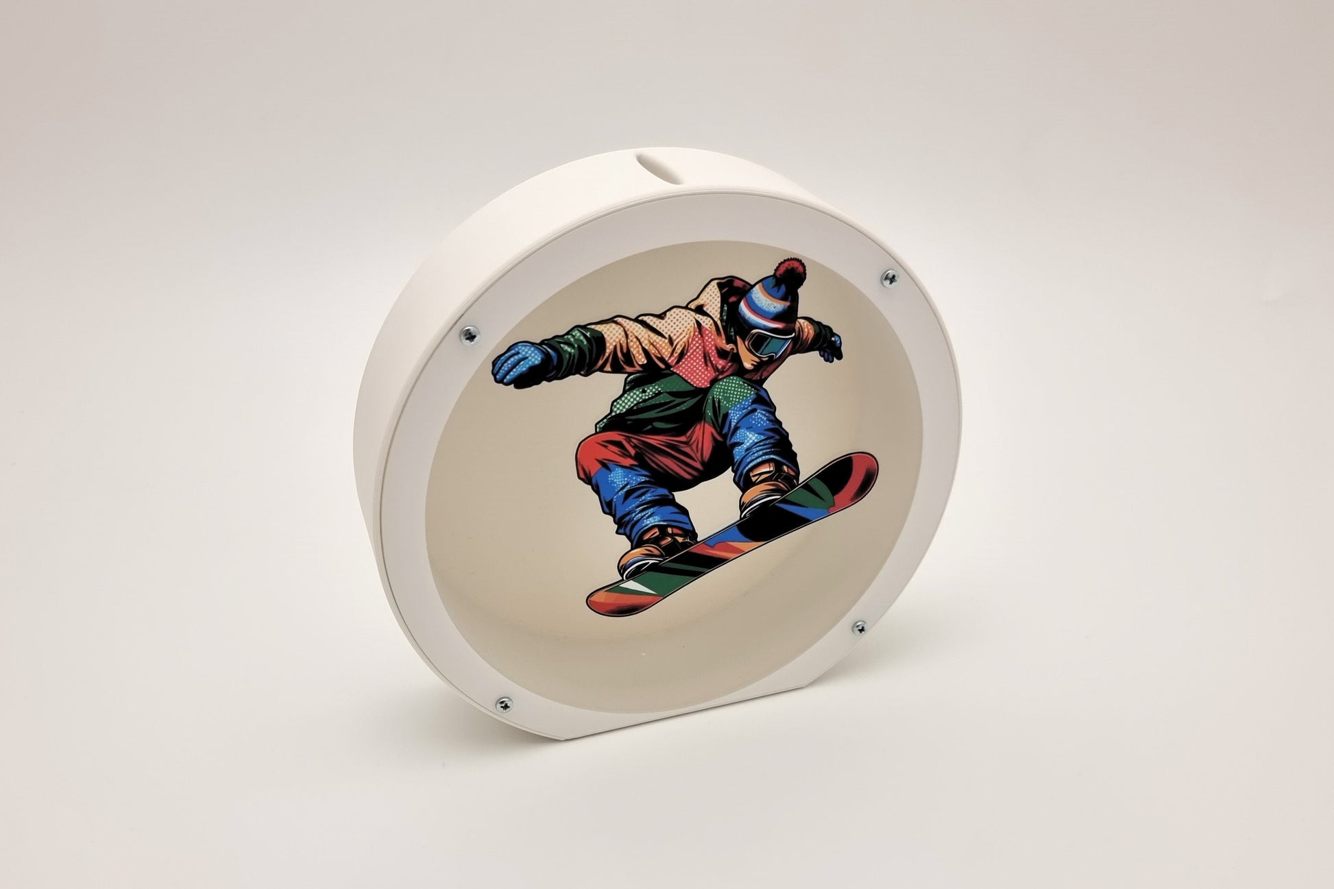 Personalized Snowboarder Gift - Winter Sports Piggy Bank - 3D Printed with PLA Plastic, Customizable gift for snowboarder