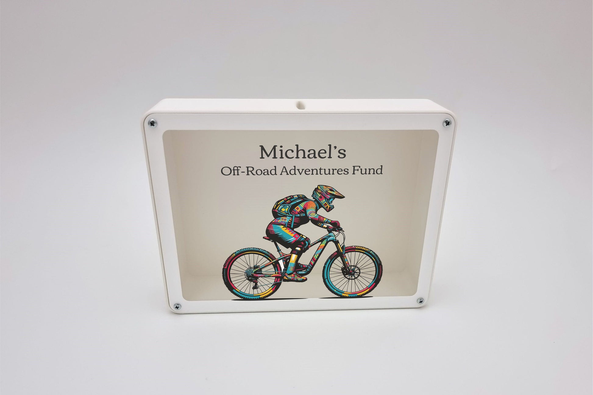 Personalized Mountain bike gift, 3D Printed Piggy banks for boys, Cycling gifts for men, Bicycle fund