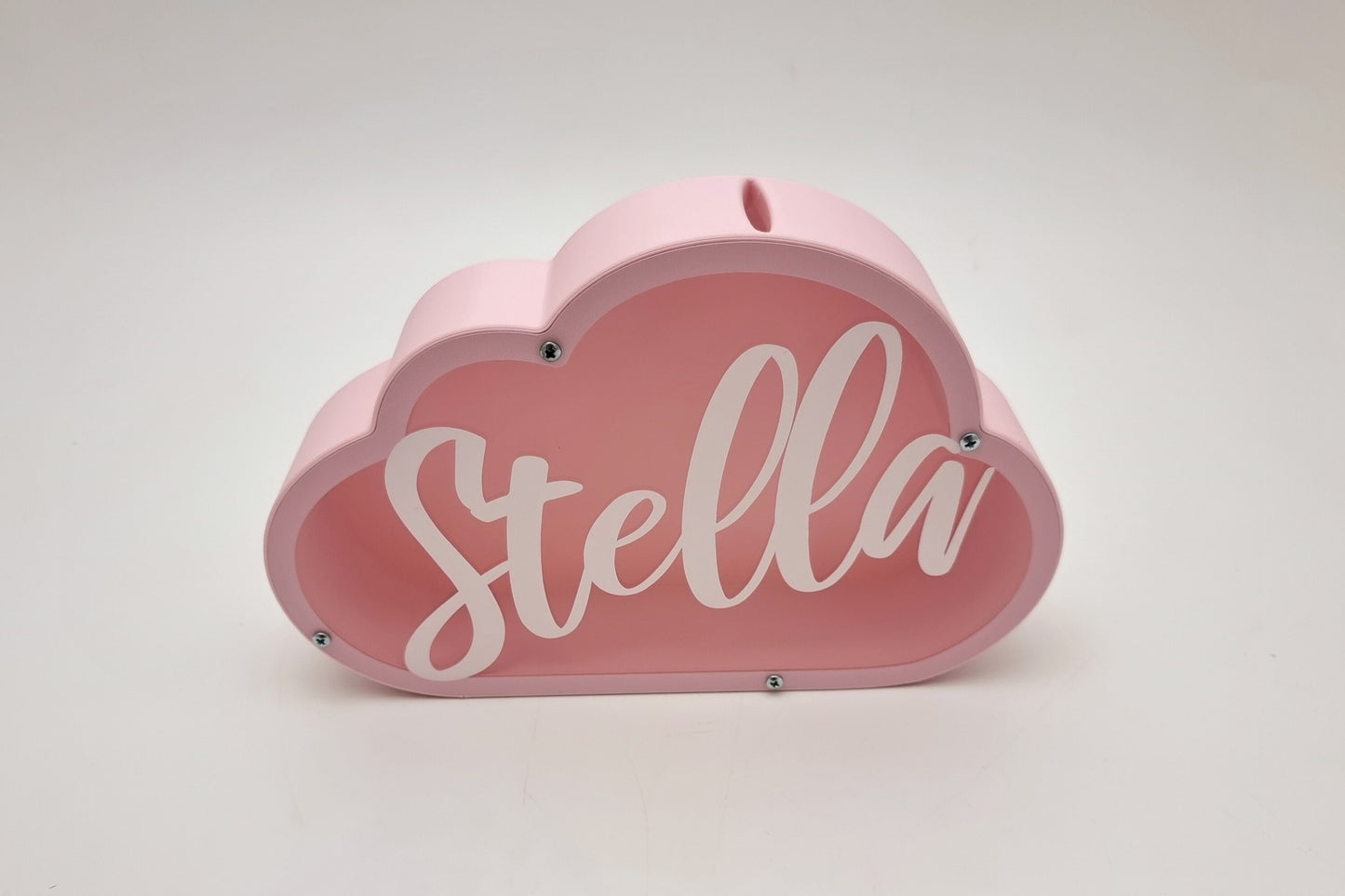 Custom Pink Cloud Piggy Bank for Girls - Unique New Baby Gift Idea