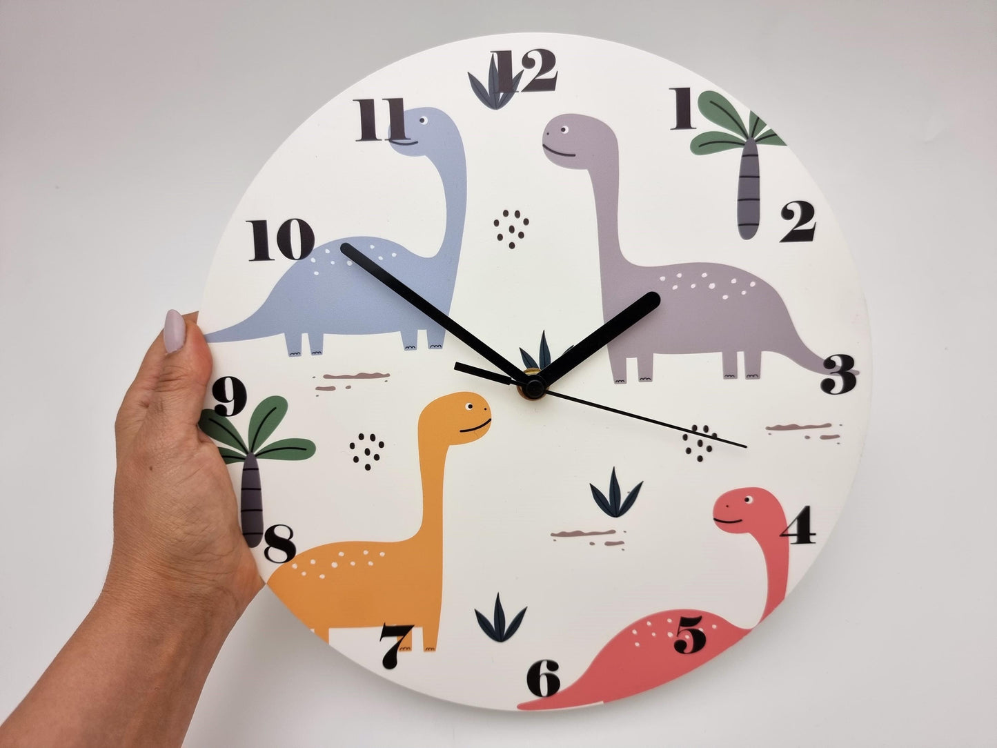 Kid's Room Clock featuring Dinosaurs, Unique Decor for kids room, Gender neutral gift for kids!